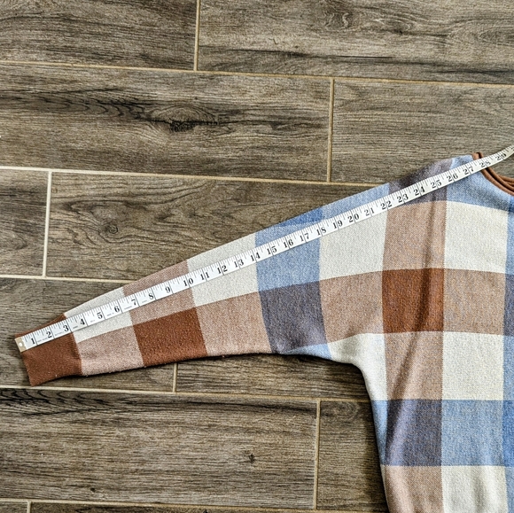 Cynthia Rowley Plaid Checkered Print Pullover Sweater Women's Size Small - Picture 9 of 9